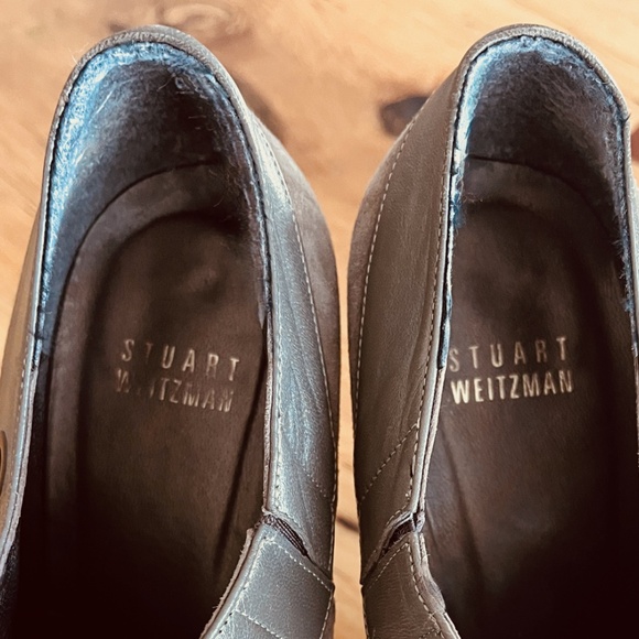 STUART WEITZMAN Women's Booties gray/brown high heels 7 1/2 M - Picture 7 of 8